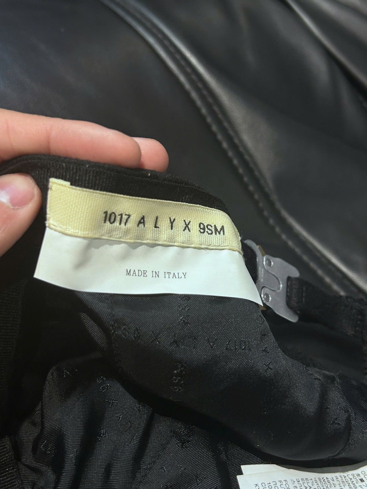 1017 ALYX 9SM 1017 ALYX 9SM Stretch Wool Twill and Leather Baseball Cap Size ONE SIZE - 5 Thumbnail
