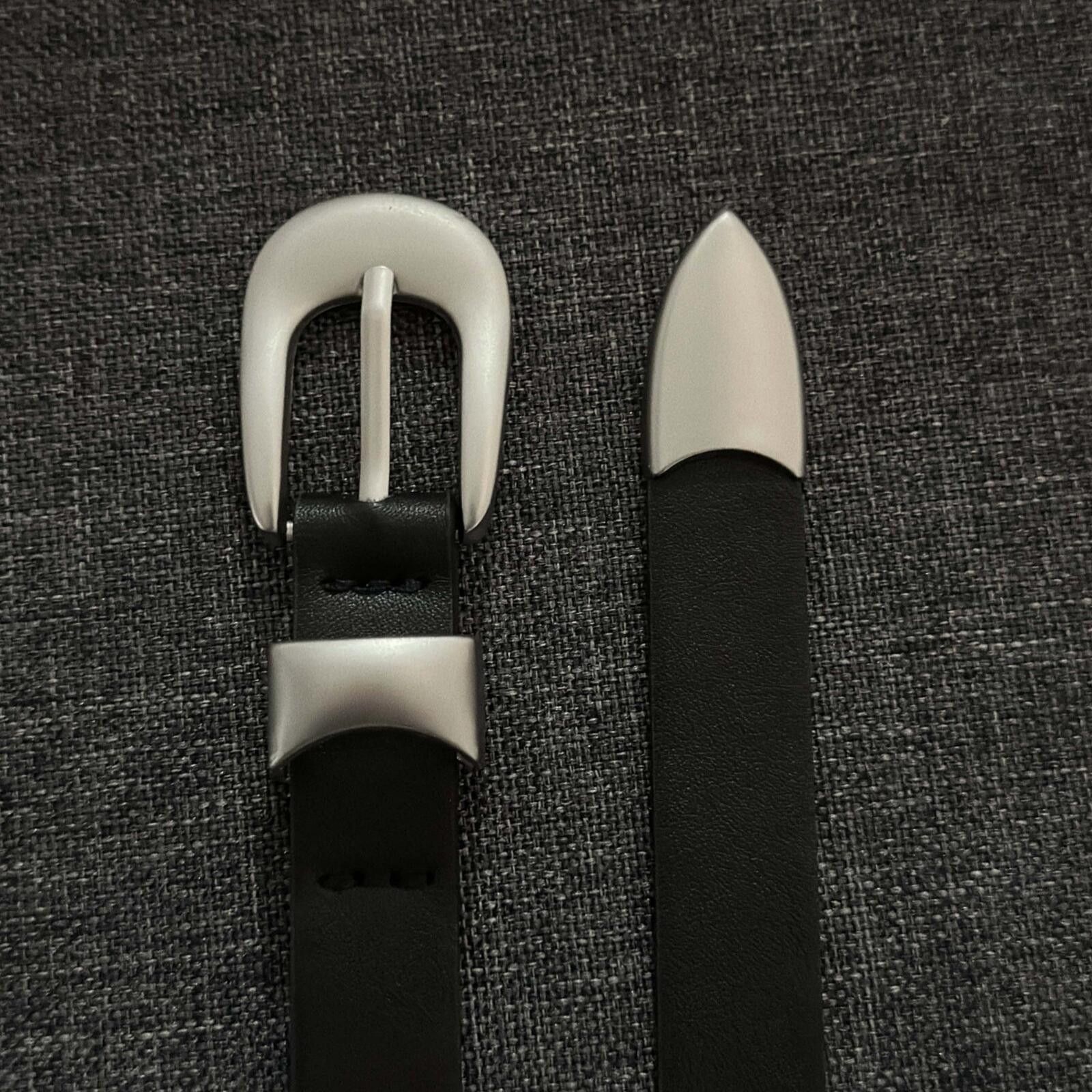 Other Slim Needle-Buckle Black Belt | Minimal Street Essential Size ONE SIZE - 3 Thumbnail