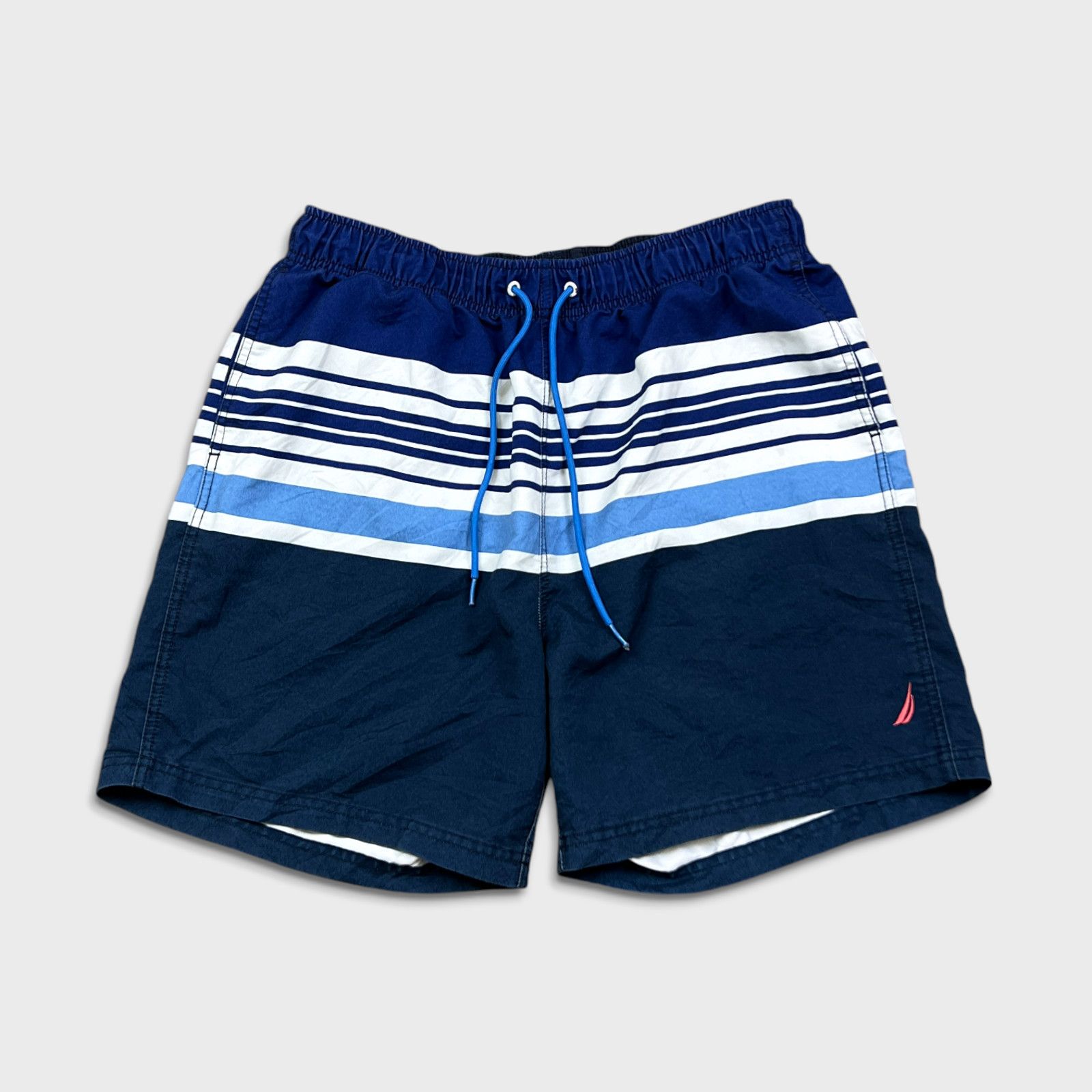Nautica × Vintage Nautica Shorts Large Spell Out Pocketed Striped Athletic Size US 32 / EU 48 - 1 Thumbnail