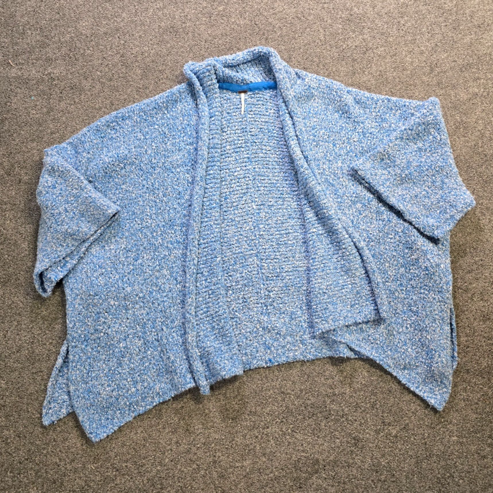 Free People Free People Sweater Women Medium Blue Oversized Chunky Knit Open Capsule Lounge Shirt Pullover Knit Casual Bohemian Fall Winter Size M / US 6-8 / IT 42-44 - 2 Thumbnail