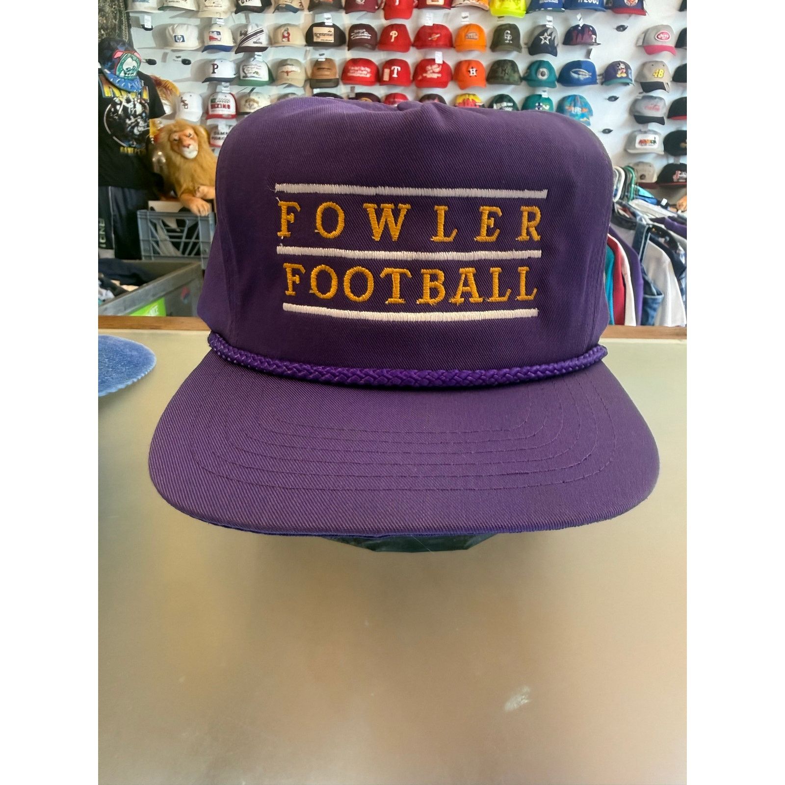 Other Vintage Purple Fowler Football Zip Back Hat Size ONE SIZE - 1 Thumbnail