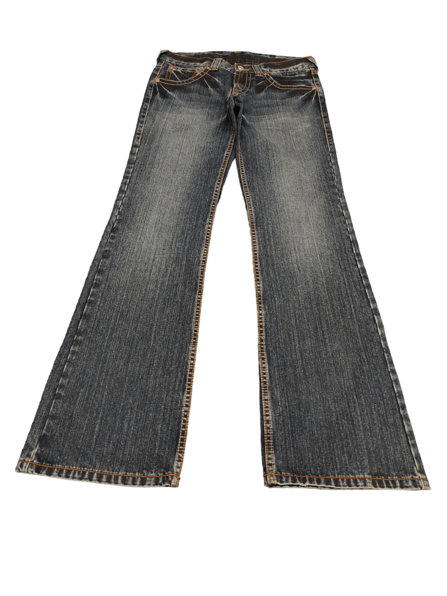 If Six Was Nine Flare Jeans Japan Waxed Faded Boot Cut Y2k Xfrm Fuga Style Size US 30 / EU 46 - 2 Thumbnail