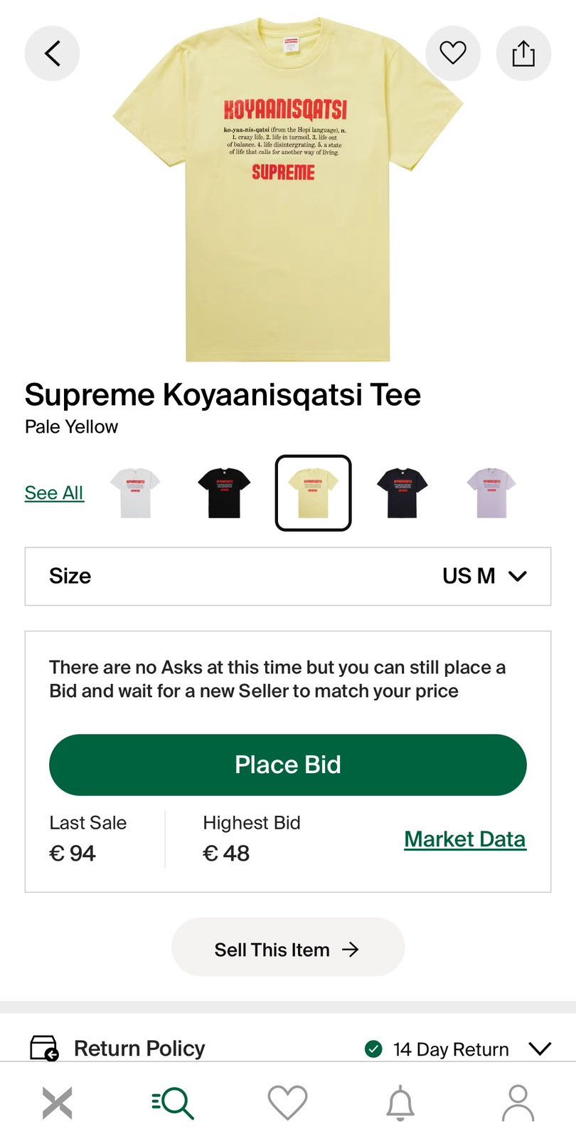 Supreme Supreme Koyaanisqatsi Tee Size US M / EU 48-50 / 2 - 1 Thumbnail