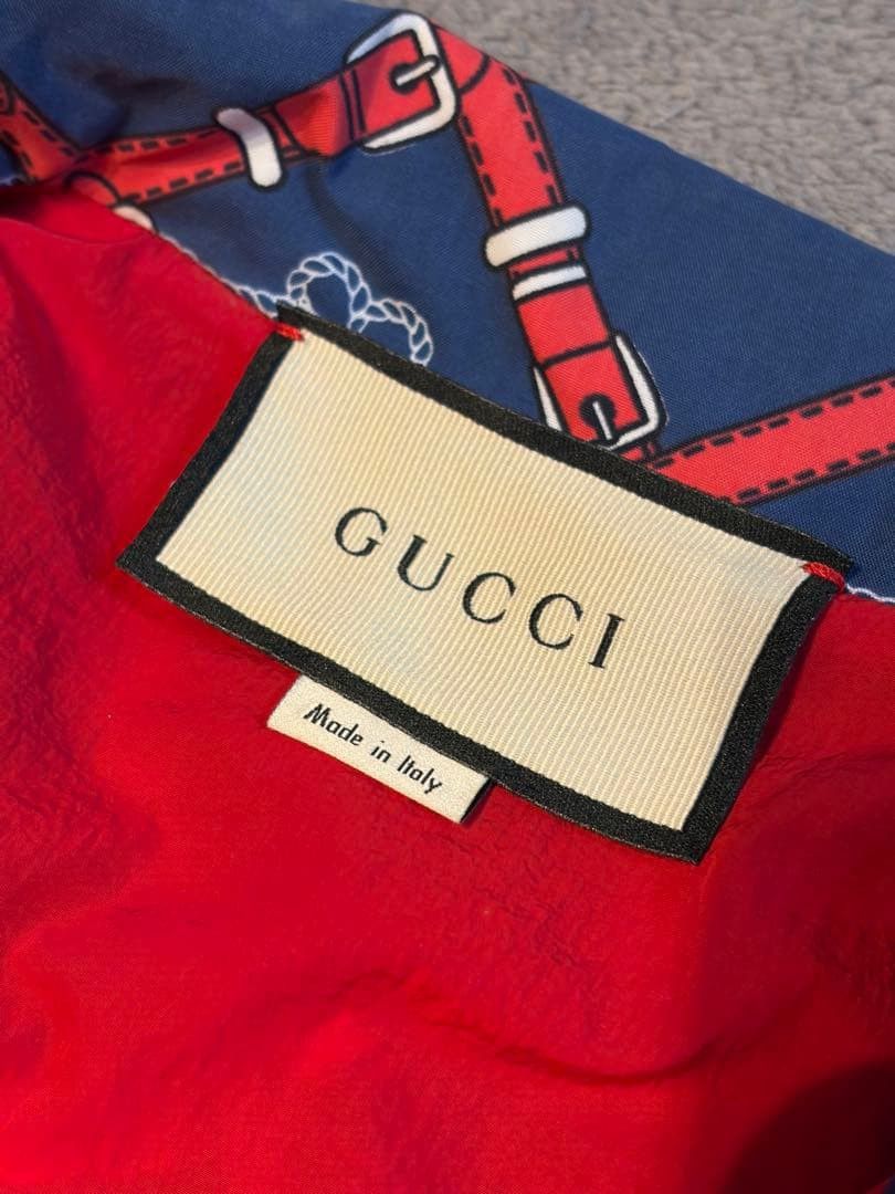 Gucci Gucci Graphic Print Nylon Jacket L Red Size US L / EU 52-54 / 3 - 4 Thumbnail