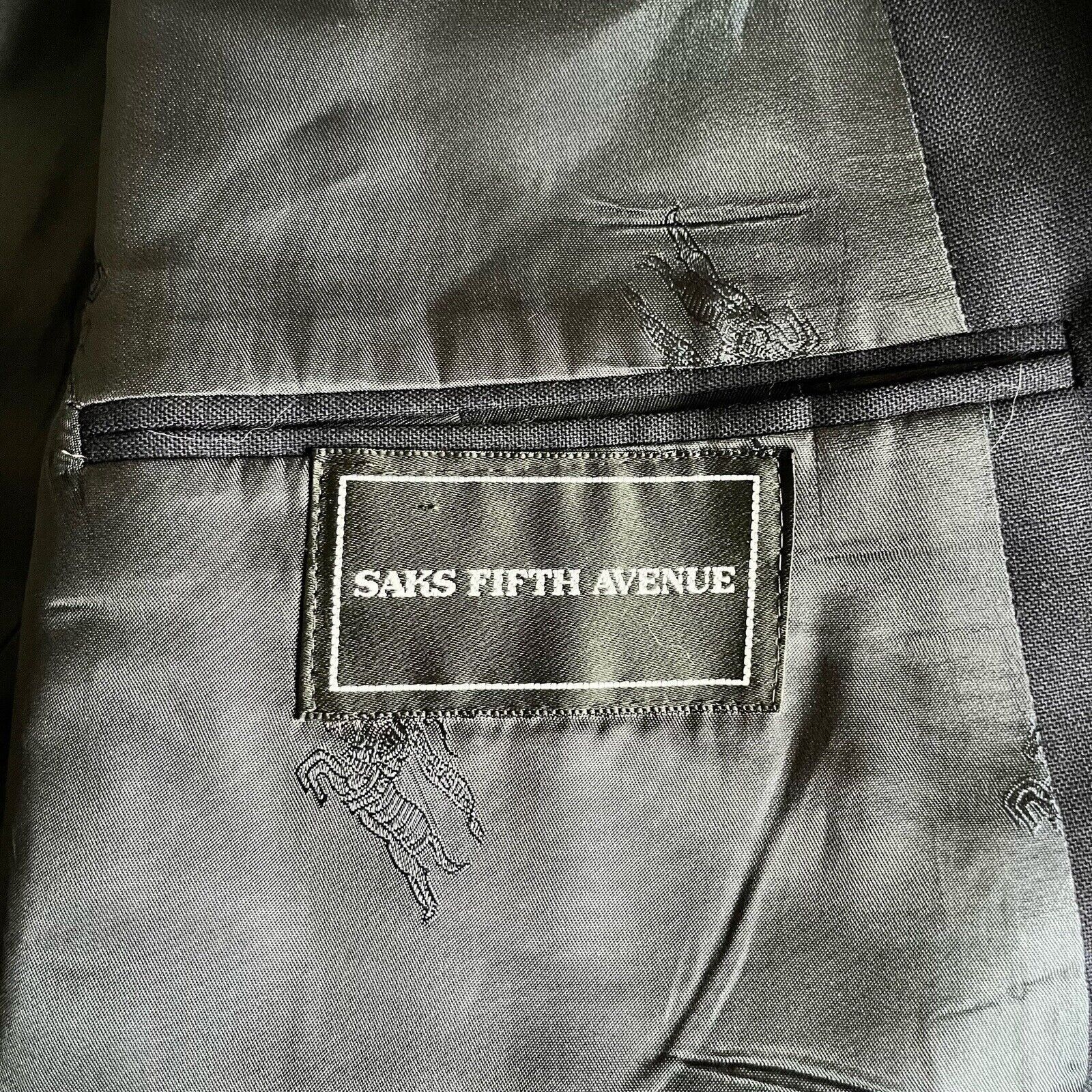 Vintage Burberry Blazer Men Navy Blue Wool Single-Breasted B