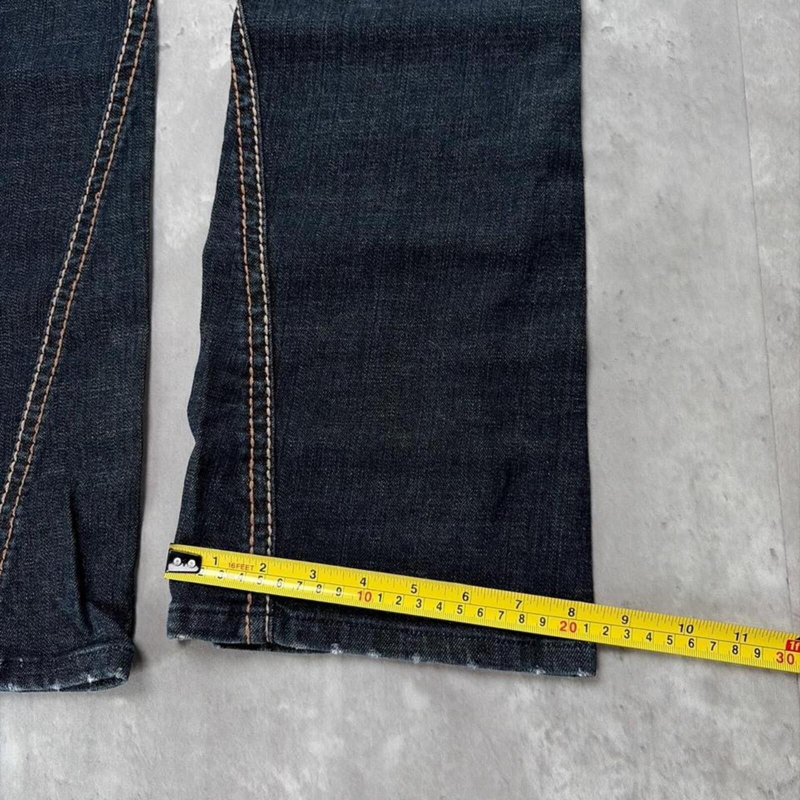 Other Y2K C’est Toi Grunge Flared Deadstock Gothic Denim Jeans Size 30" / US 8 / IT 44 - 8 Thumbnail