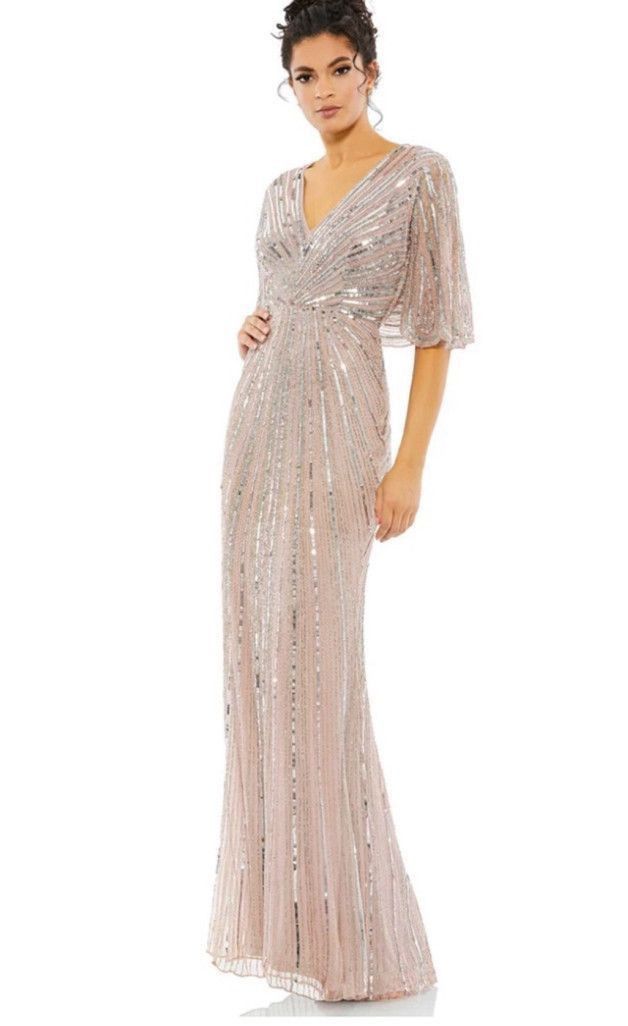 Mac Duggal Women's Mac Duggal Pink & Silver Sequin Gown Size 12 Size XL / US 12-14 / IT 48-50 - 1 Thumbnail