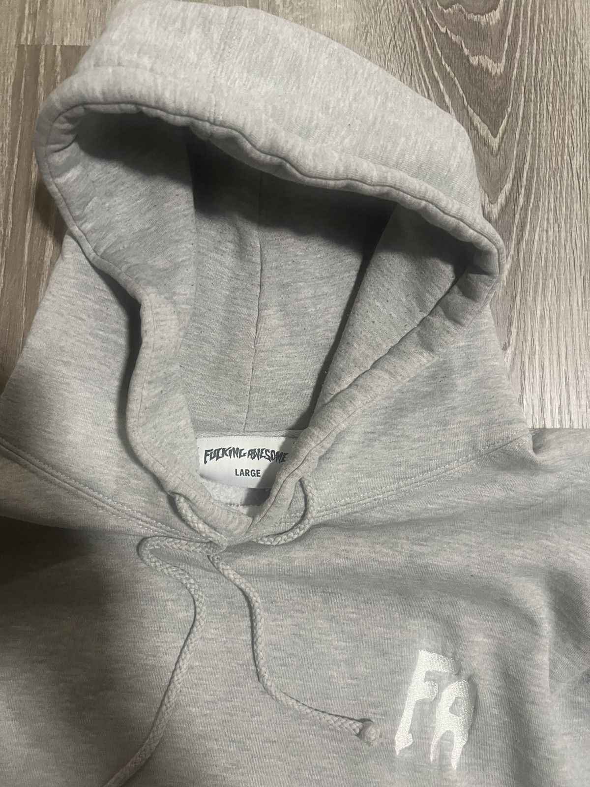 Fucking Awesome Heather Grey Embroidered Hoodie Size US L / EU 52-54 / 3 - 2 Thumbnail
