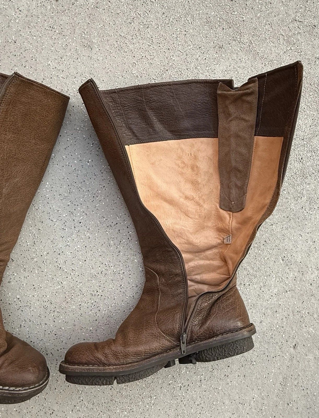 Trippen DDP Trippen Knee High Boots Brown Leather Lace Up Size 39 Size US 9 / IT 39 - 8 Thumbnail