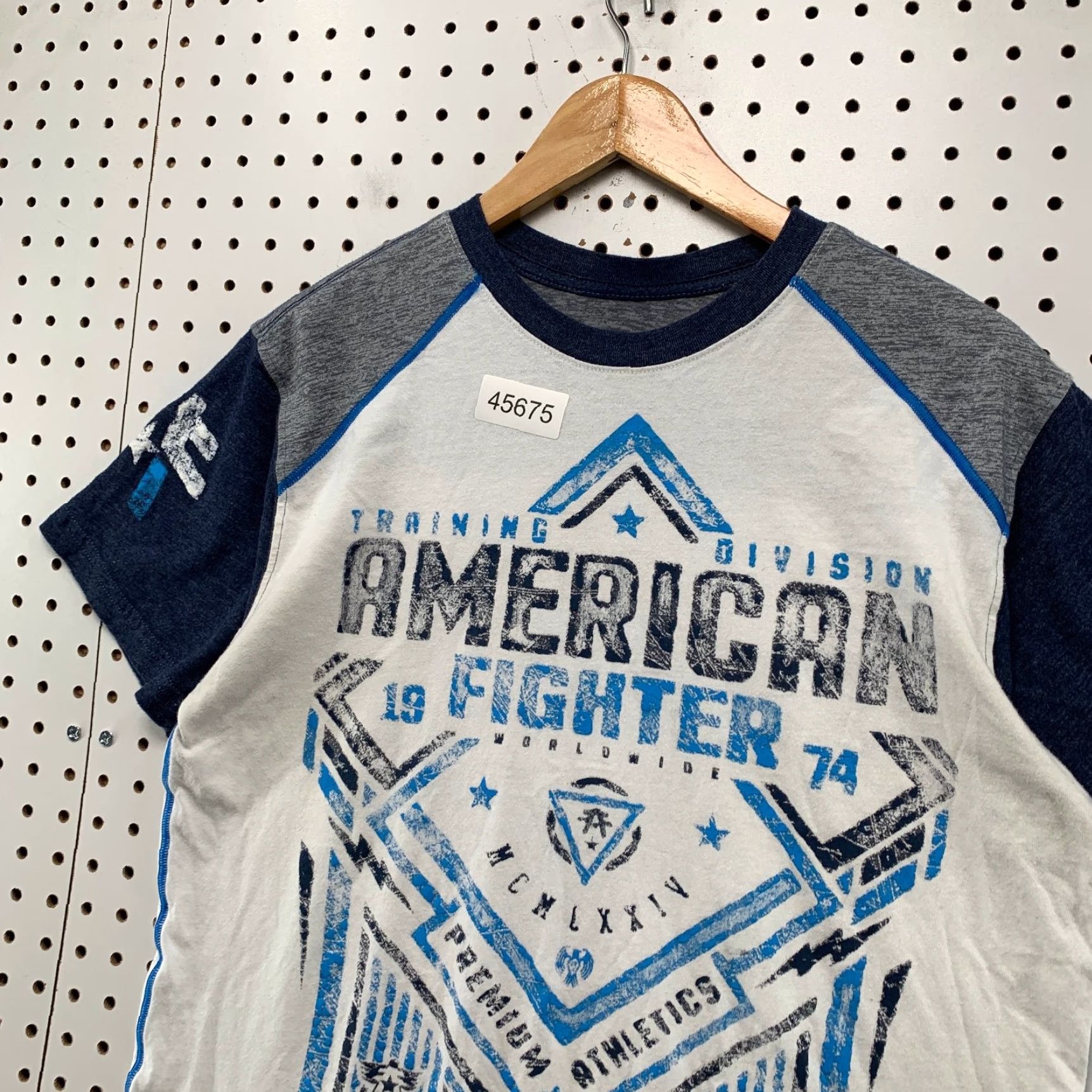 Vintage American Fighter Training T Shirt Mens M White Size US M / EU 48-50 / 2 - 4 Thumbnail
