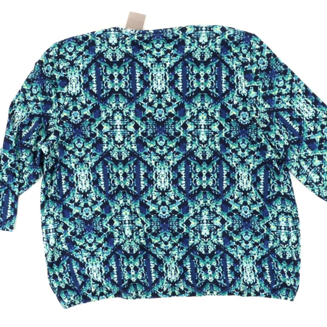 Vintage Chicos Shirt Sapphire Women's 3/4 Sleeve Pixel Geo Surplice Geometric Polyester Crew Neck Relaxed Fit XS-3/4 Sleeve Size XS / US 0-2 / IT 36-38 - 4 Thumbnail