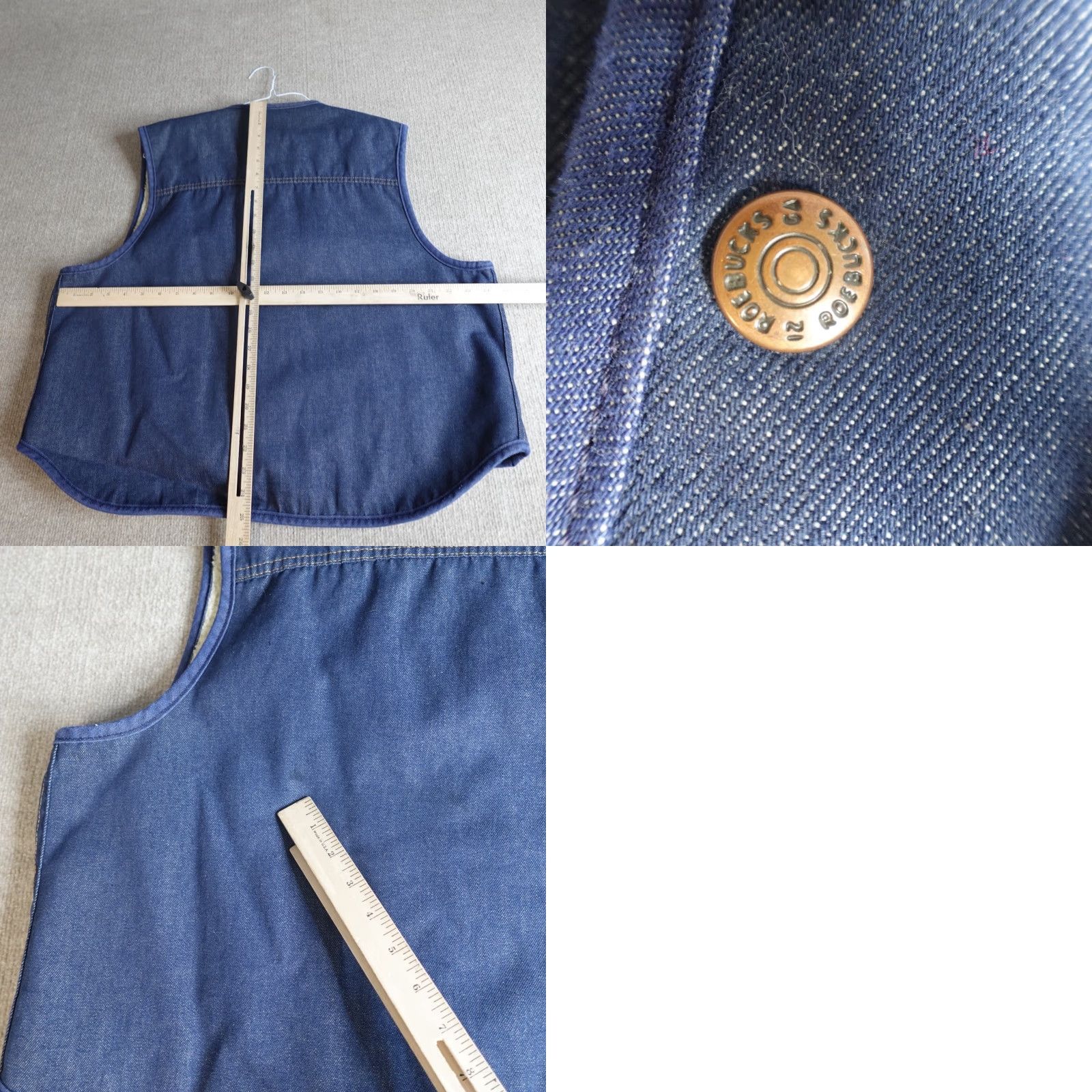 Sears VINTAGE Sears Roebucks Vest 2XL Blue Denim Snap Front Sherpa Lined Denim Vest Mens Western Shirt? Size US XXL / EU 58 / 5 - 8 Thumbnail