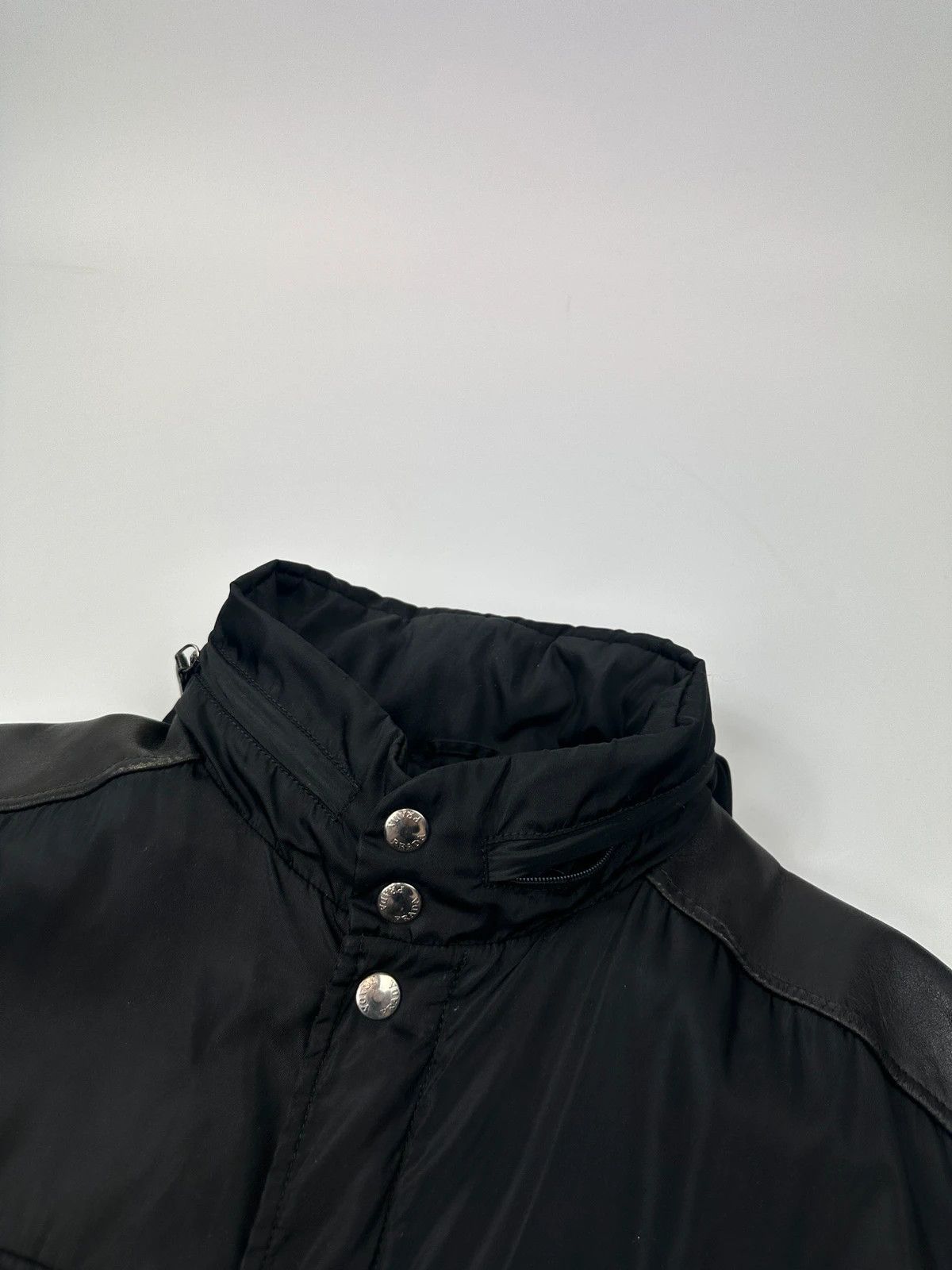 Prada Prada Milano FW97 Black Nylon & Leather Parka Long Coat Size US L / EU 52-54 / 3 - 5 Thumbnail