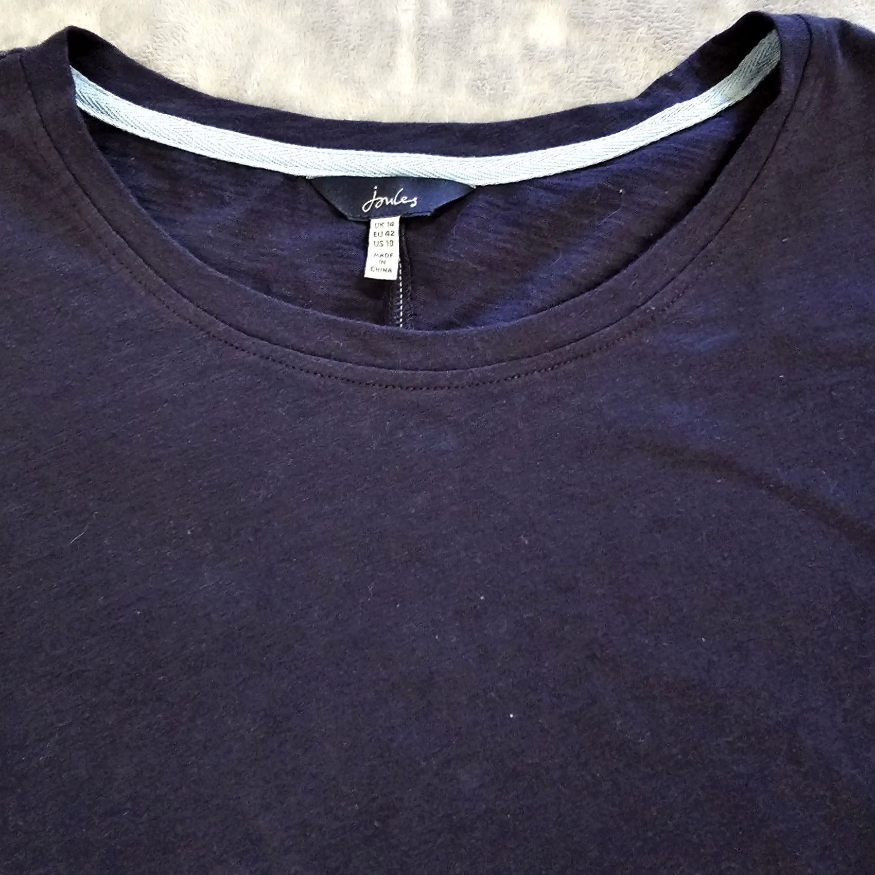 Vintage Joules Shirt Womens 10 Top Navy Round Neck Short Sleeves Neutral Everyday Size L / US 10 / IT 46 - 2 Thumbnail