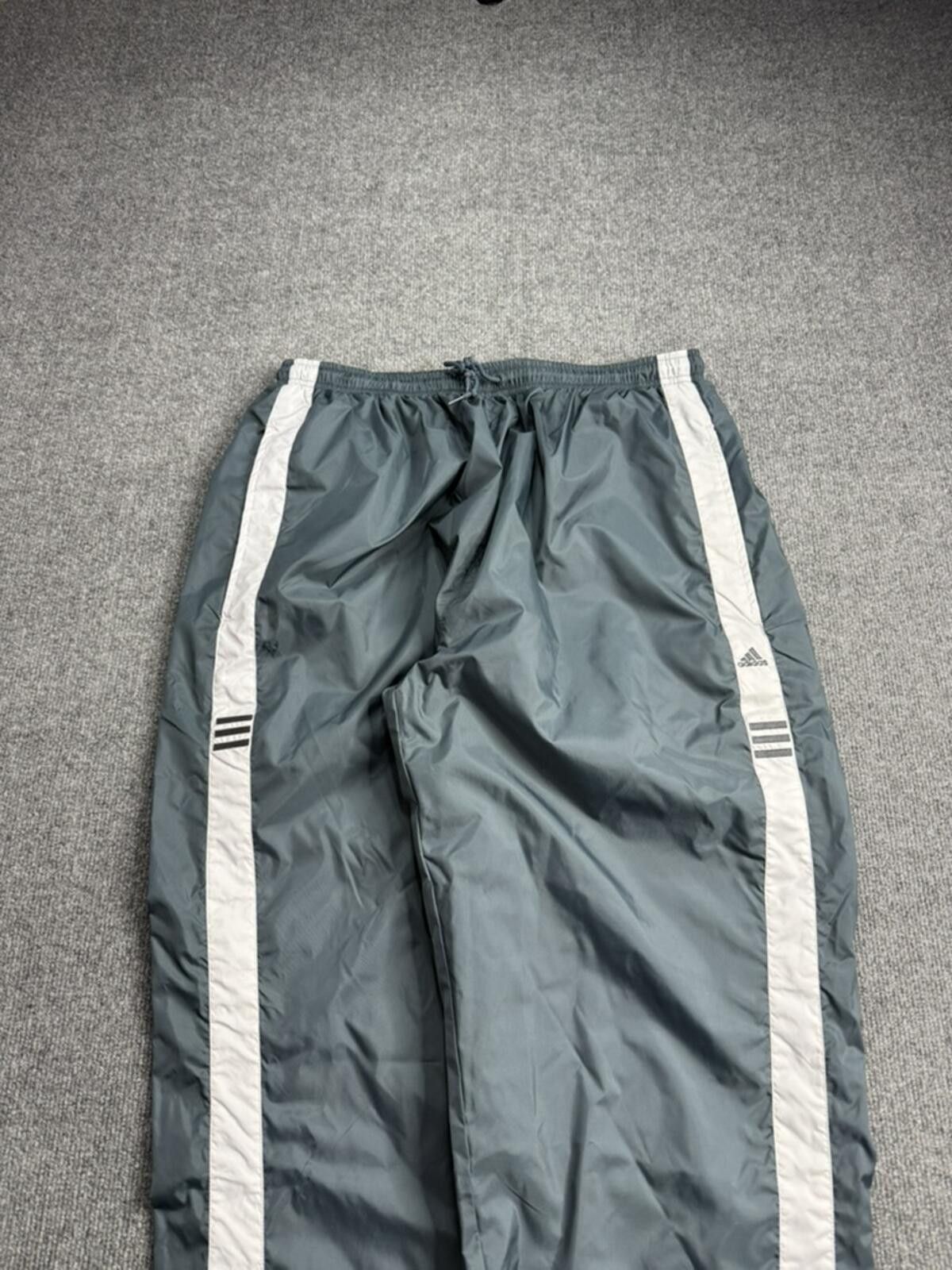 Adidas Vintage 90s Adidas Baggy Jogger Trackpants Gray White 2XL Size US 40 / EU 56 - 5 Thumbnail