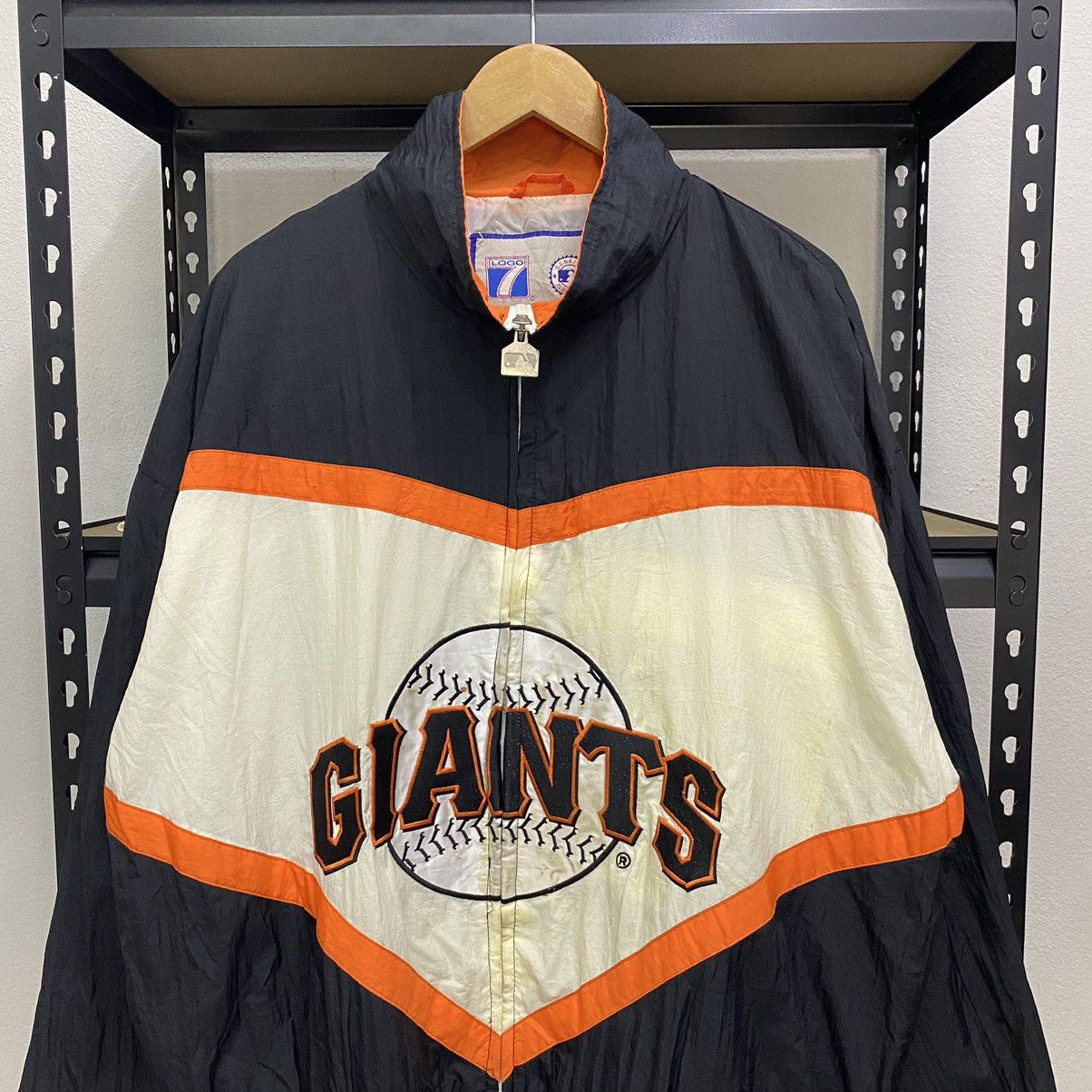 Logo 7 × Vintage Vintage Logo 7 Giants Windbreaker❗️ Size US L / EU 52-54 / 3 - 2 Thumbnail