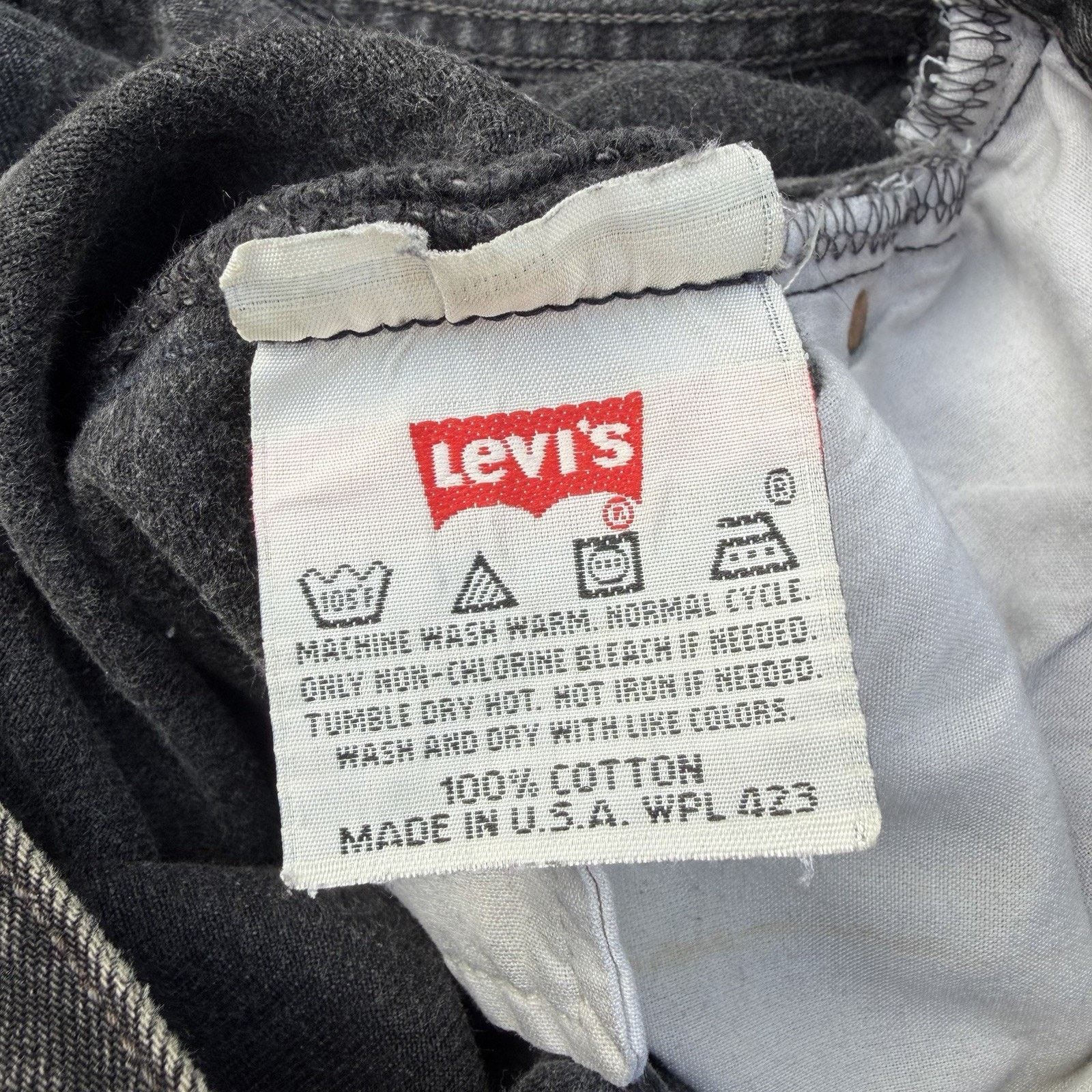 Levi's × Vintage Vintage 90s Levis 501 Faded Straight Black Denim Jeans 32x30 Size US 32 / EU 48 - 8 Thumbnail