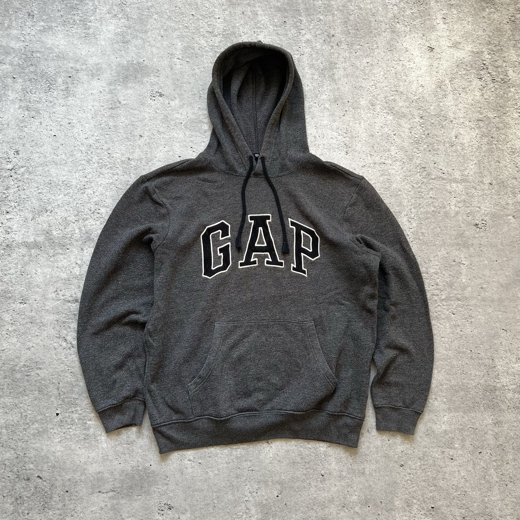 Gap Gap Vintage Dark Gray Spellout Logo Hoodie 90s Size US M / EU 48-50 / 2 - 1 Thumbnail