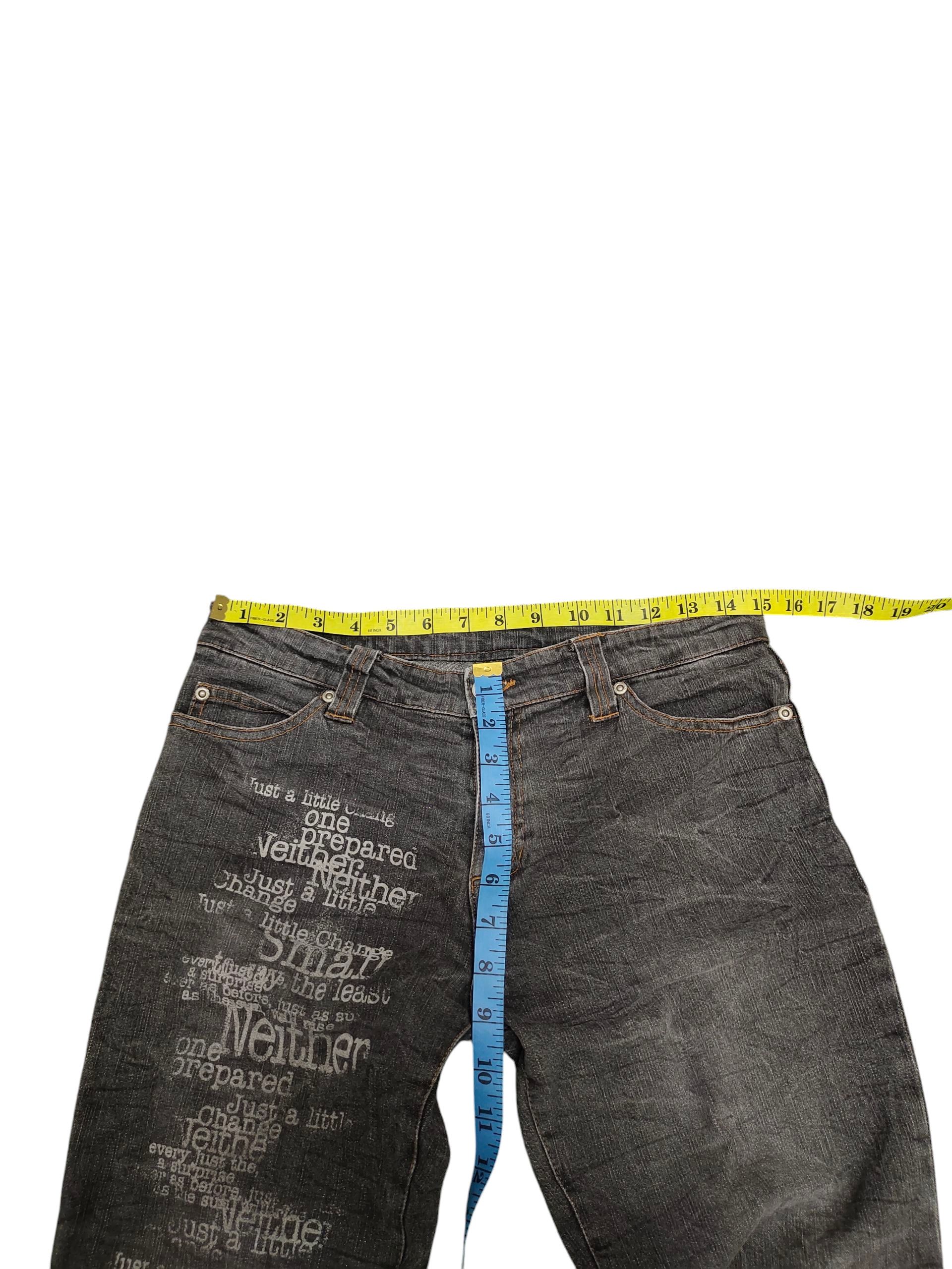 Hysteric Glamour Flare Jeans Japanese Brand Poem Printed Denim Bootcut Y2k Size US 30 / EU 46 - 13 Thumbnail