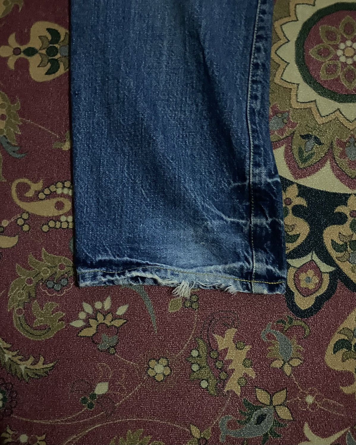 RRL Ralph Lauren 🔥RARE🔥🔥Vintage Double RL Distressed Denim Pants Size US 34 / EU 50 - 10 Thumbnail