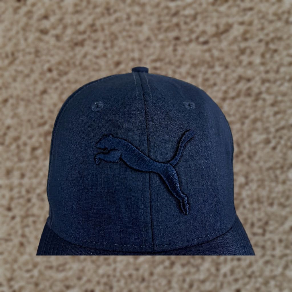 Puma PUMA Hat Cap Snap Back Adult One Size Blue Embroidered Logo Cotton Polyester Size ONE SIZE - 1 Thumbnail