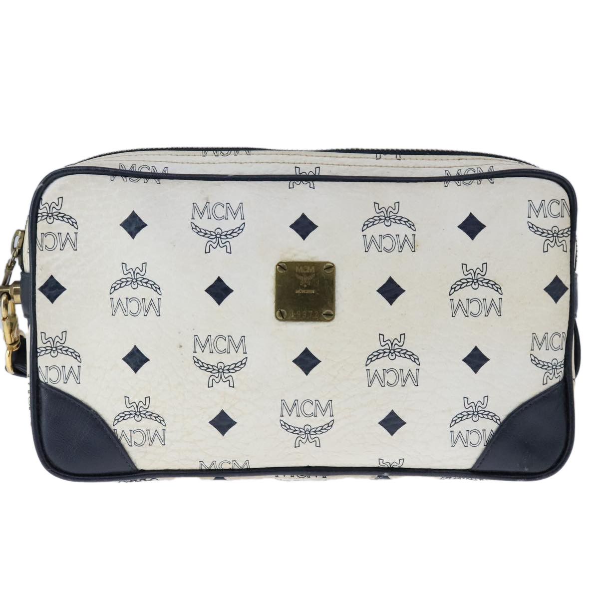 MCM Visetos White Canvas Clutch Bag (Pre-Owned) Size ONE SIZE - 1 Thumbnail