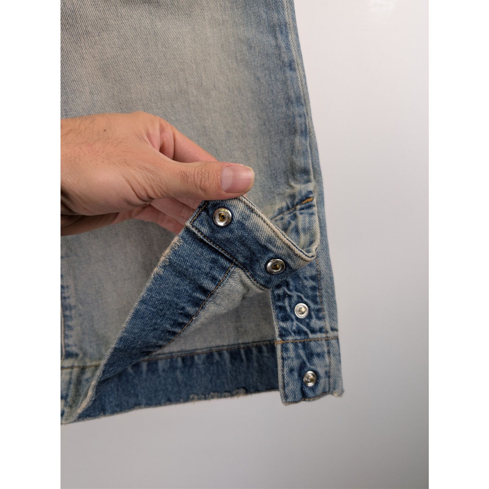Amiri o1rshd1 Amiri Straight Leg Flare Jean Denim Antique Indigo Size US 30 / EU 46 - 10 Thumbnail