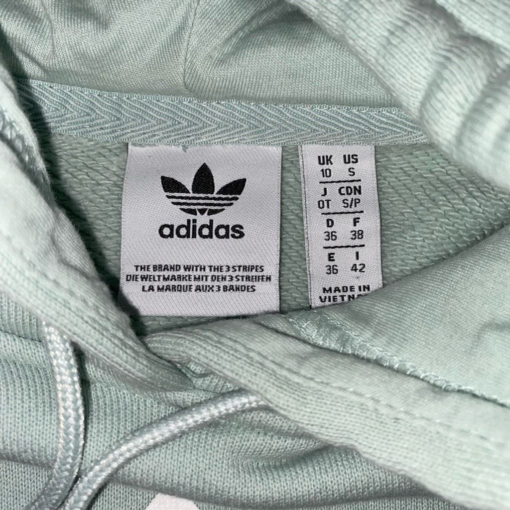 Adidas Adidas graphic print pullover hoodie w/front pocket mint gre Size S / US 4 / IT 40 - 7 Thumbnail
