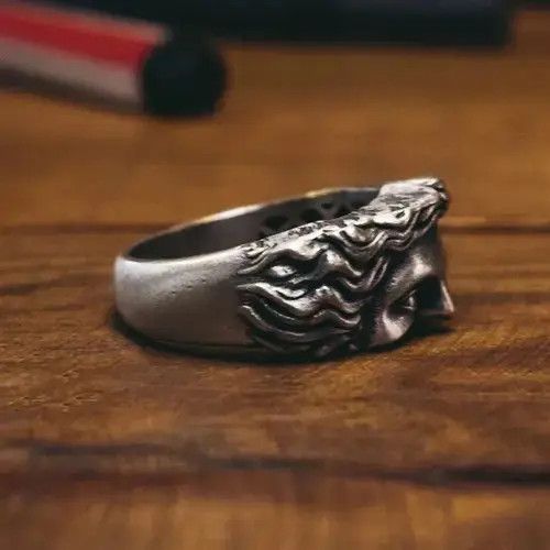 Ring Of Fire Religious Belief Jesus Head Ring Size ONE SIZE - 3 Thumbnail
