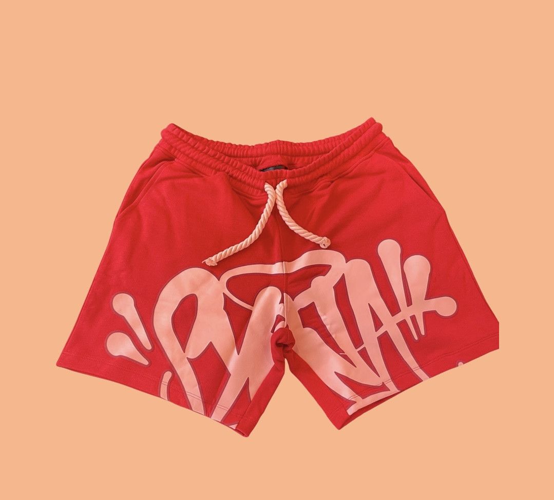 image of Trapstar London Syna Logo Twinset Shorts Red, Men's (Size 38)