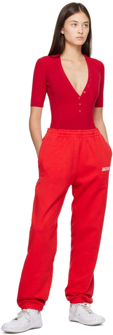 Jacquemus o1mle0526 Le Bodysuits in Dark Red Size M / US 6-8 / IT 42-44 - 5 Thumbnail