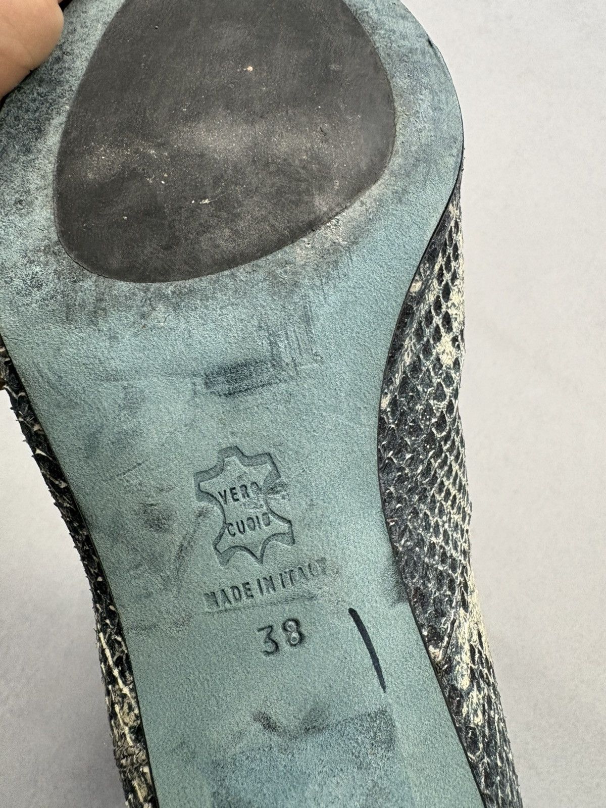 Designer Thierry Rabotin Python Print Leather Ankle Boots Women’s 38 Size US 8 / IT 38 - 12 Thumbnail