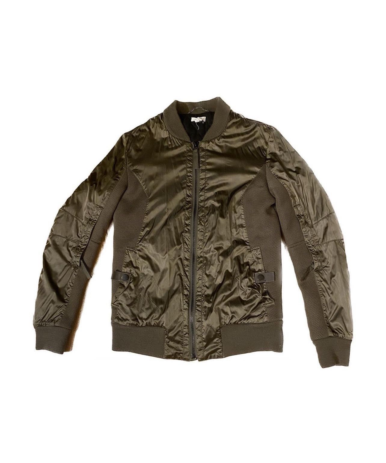 image of Helmut Lang Ss15 Nylon Mesh Bomber in Olive, Men's (Size Small)