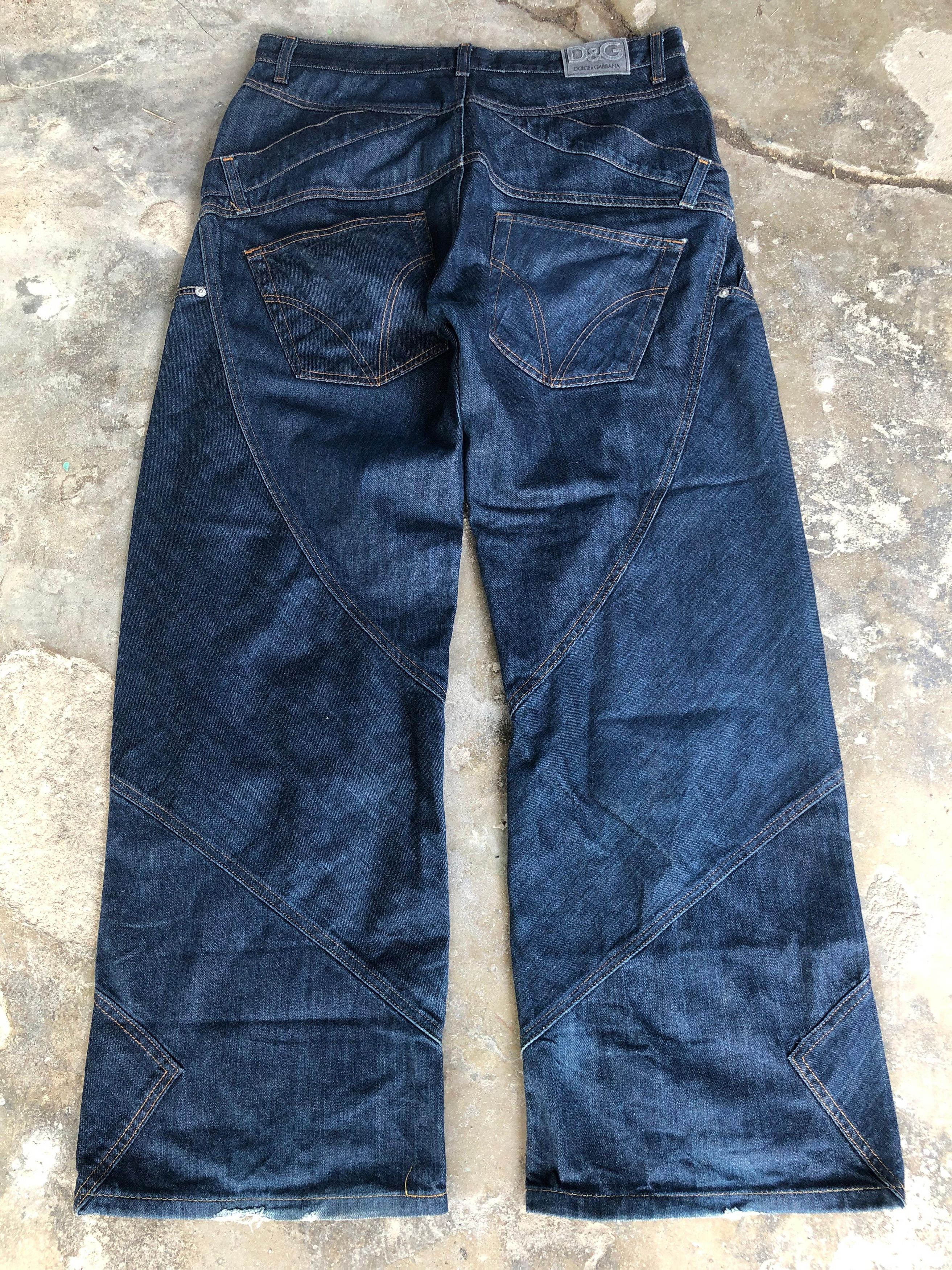 Dolce & Gabbana 00s Dolce & Gabbana Double Waist Baggy Jeans Size US 32 / EU 48 - 2 Thumbnail