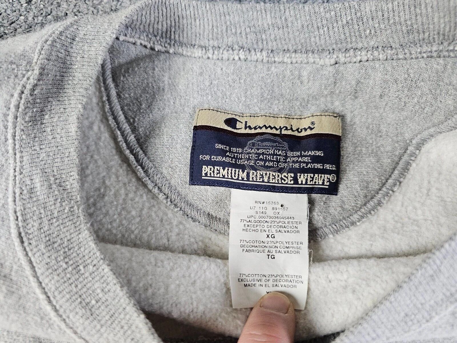 Starter Champion Reverse Weave Vintage 90s Crewneck Heavyweight XL Size US XL / EU 56 / 4 - 6 Thumbnail