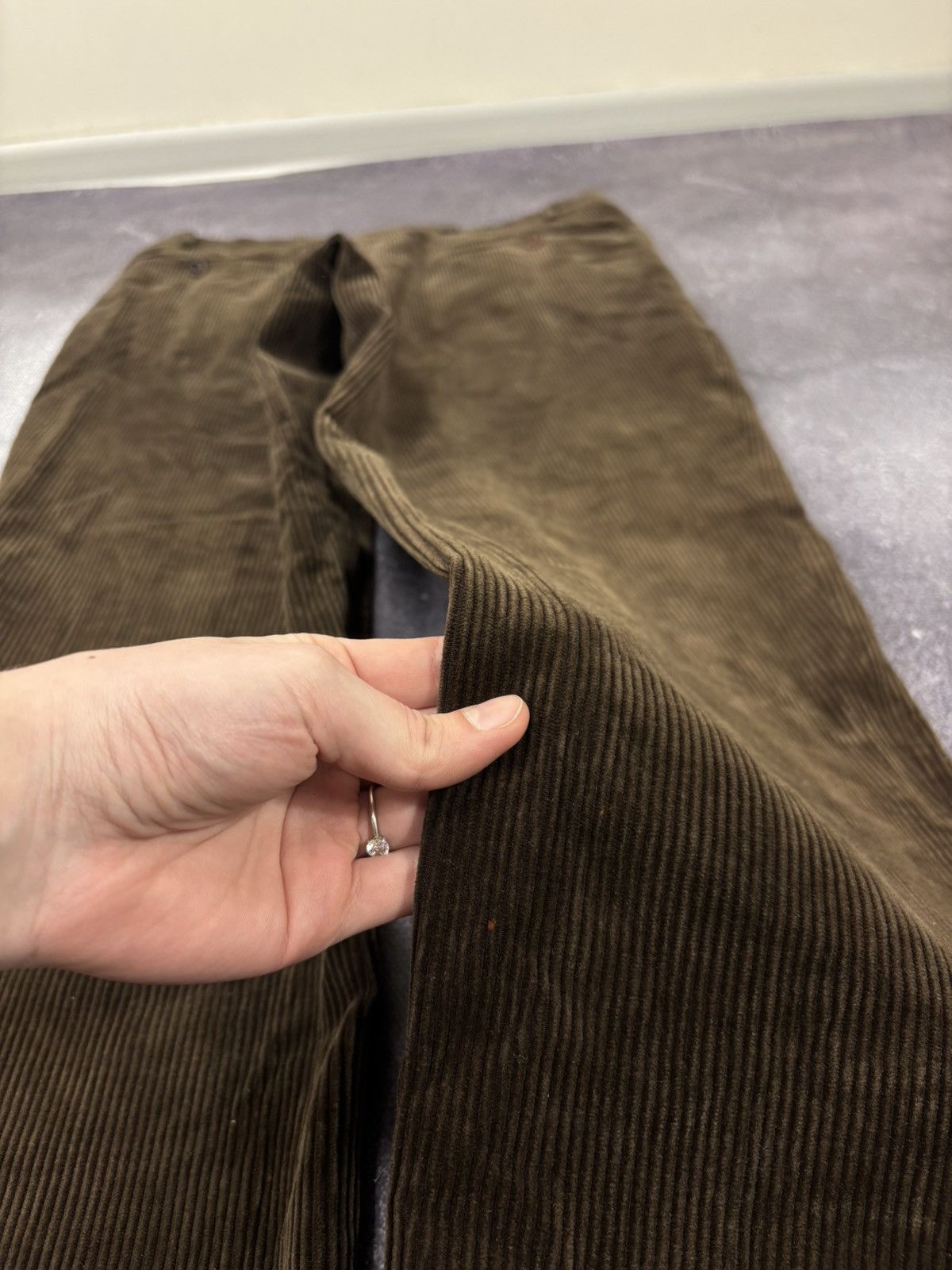SCABAL Scabal Men’s Brown Cotton Blend Corduroy Pants Trousers Size US 34 / EU 50 - 19 Thumbnail