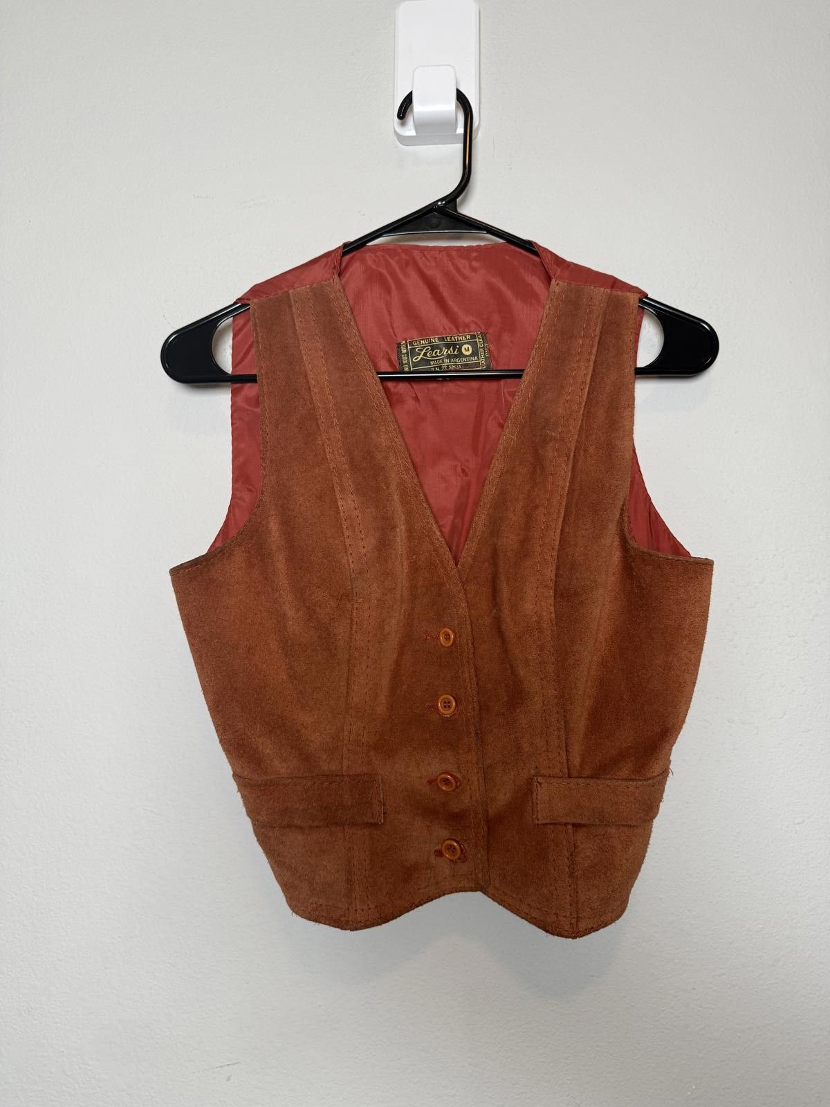 Other Men's Vintage Genuine Leather Brown Suede Vest Size US XS / EU 42 / 0 - 5 Thumbnail