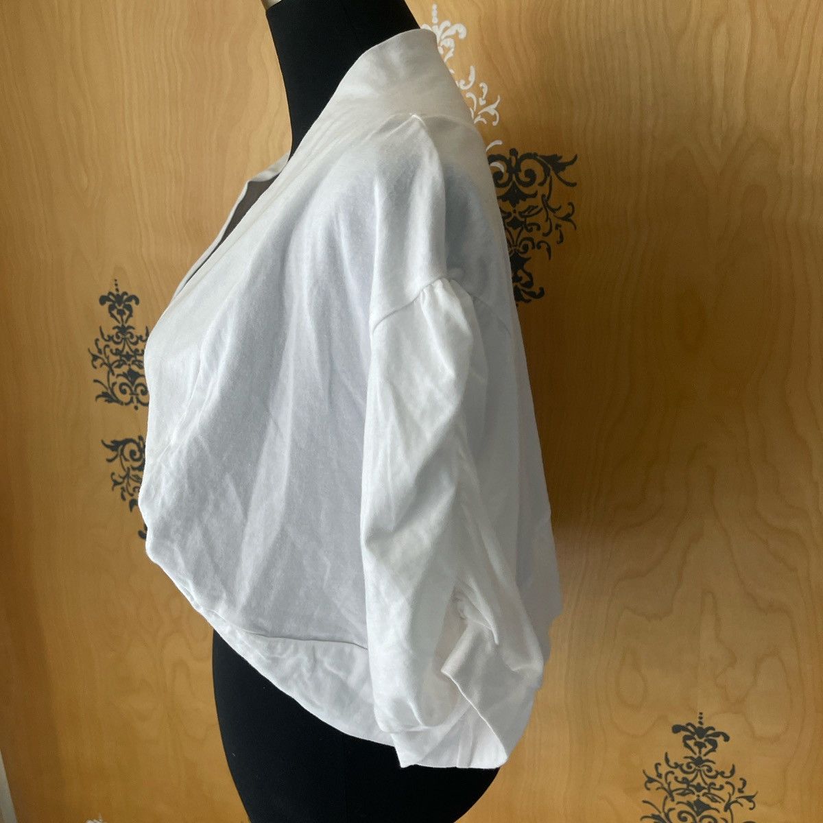 Vintage Vintage Y2K 2000s White Cotton Bolero Shrug Crop Top S/M Size M / US 6-8 / IT 42-44 - 6 Thumbnail