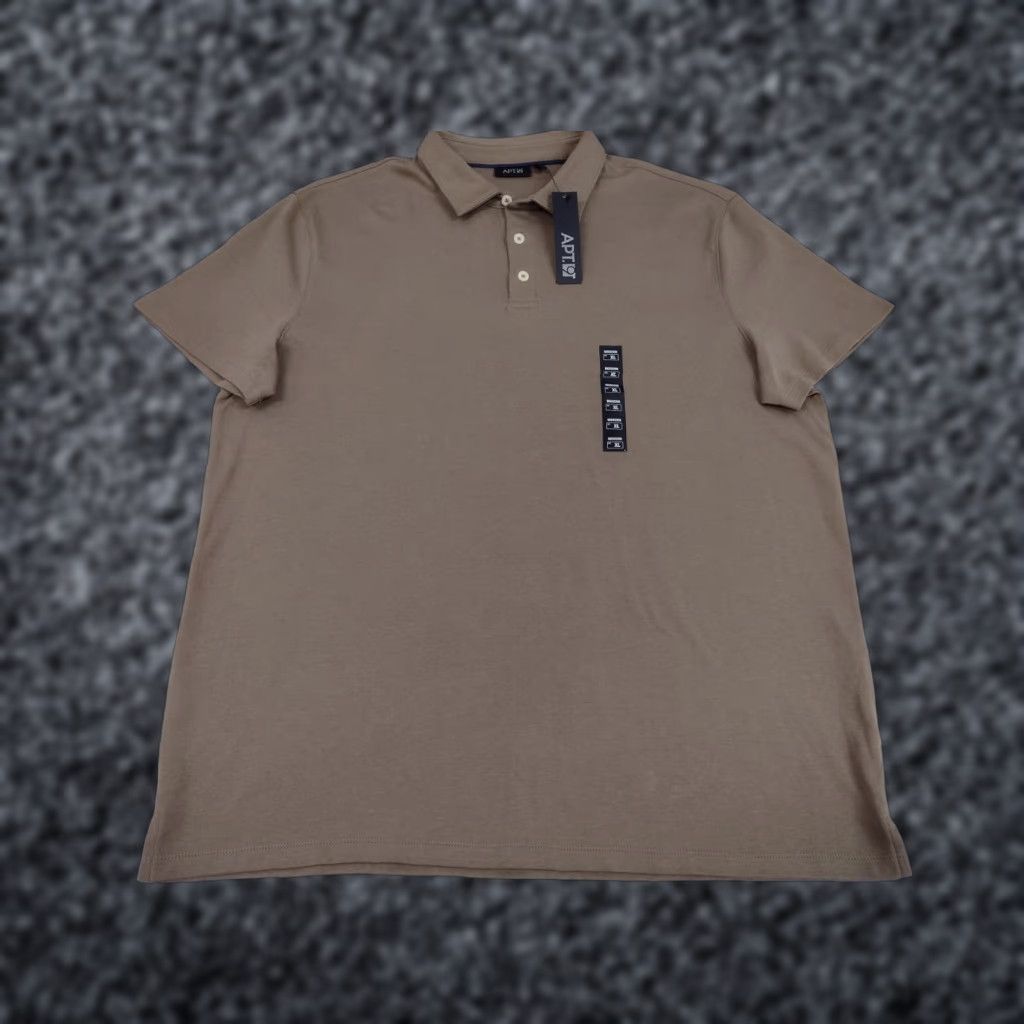 Apt. 9 APT.9 Men's Polo Shirt Short Sleeve Modern Fit Brown XL Size US XL / EU 56 / 4 - 1 Thumbnail