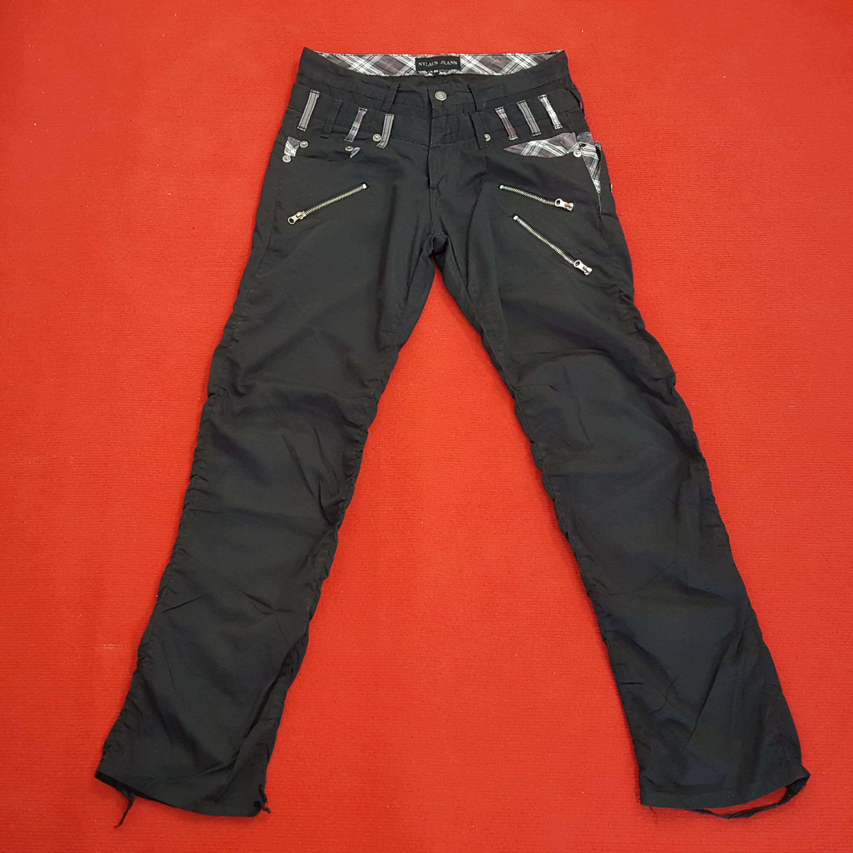 Vintage Nylaus Jeans Double Waist Style Rock Punk Streetwear Pants Size US 32 / EU 48 - 1 Thumbnail