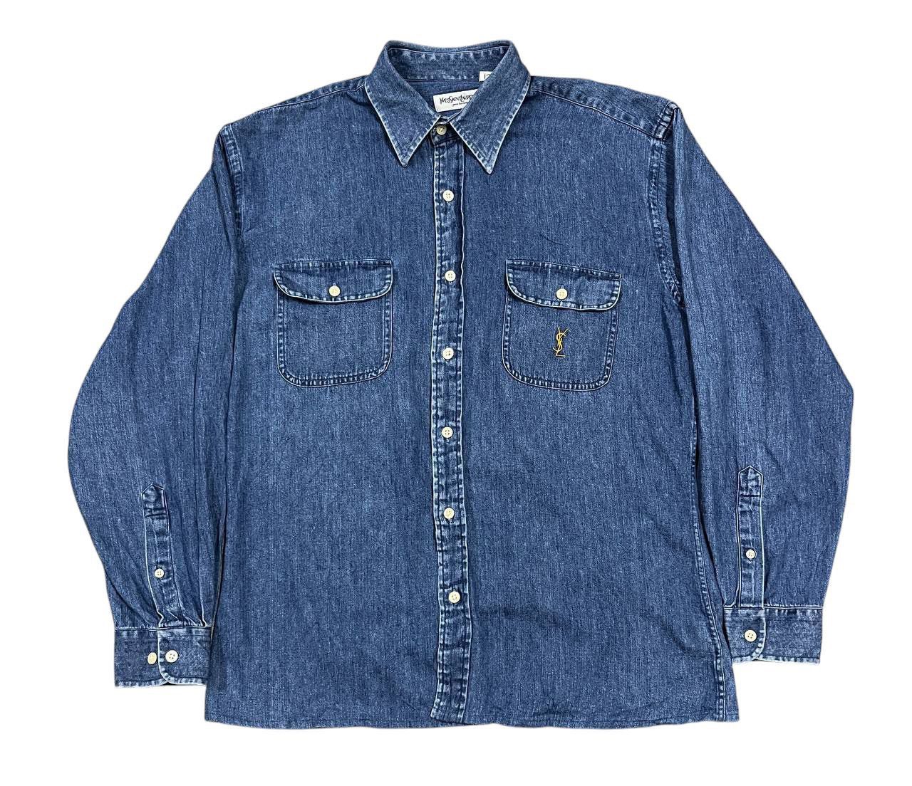 Designer × Yves Saint Laurent Yvessaintlaurent pour homme shirt denim Size US L / EU 52-54 / 3 - 1 Thumbnail
