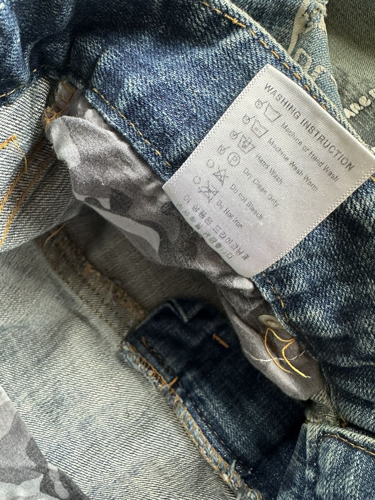 Hysteric Glamour ARCHIVE BRIDGE DISTRESSED WASHED JEANS SECTION PUNK STYLE Size US 31 - 9 Thumbnail