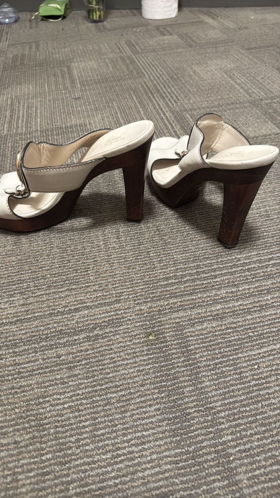 Gucci Guccis white heels Size US 8 / IT 38 - 11 Thumbnail