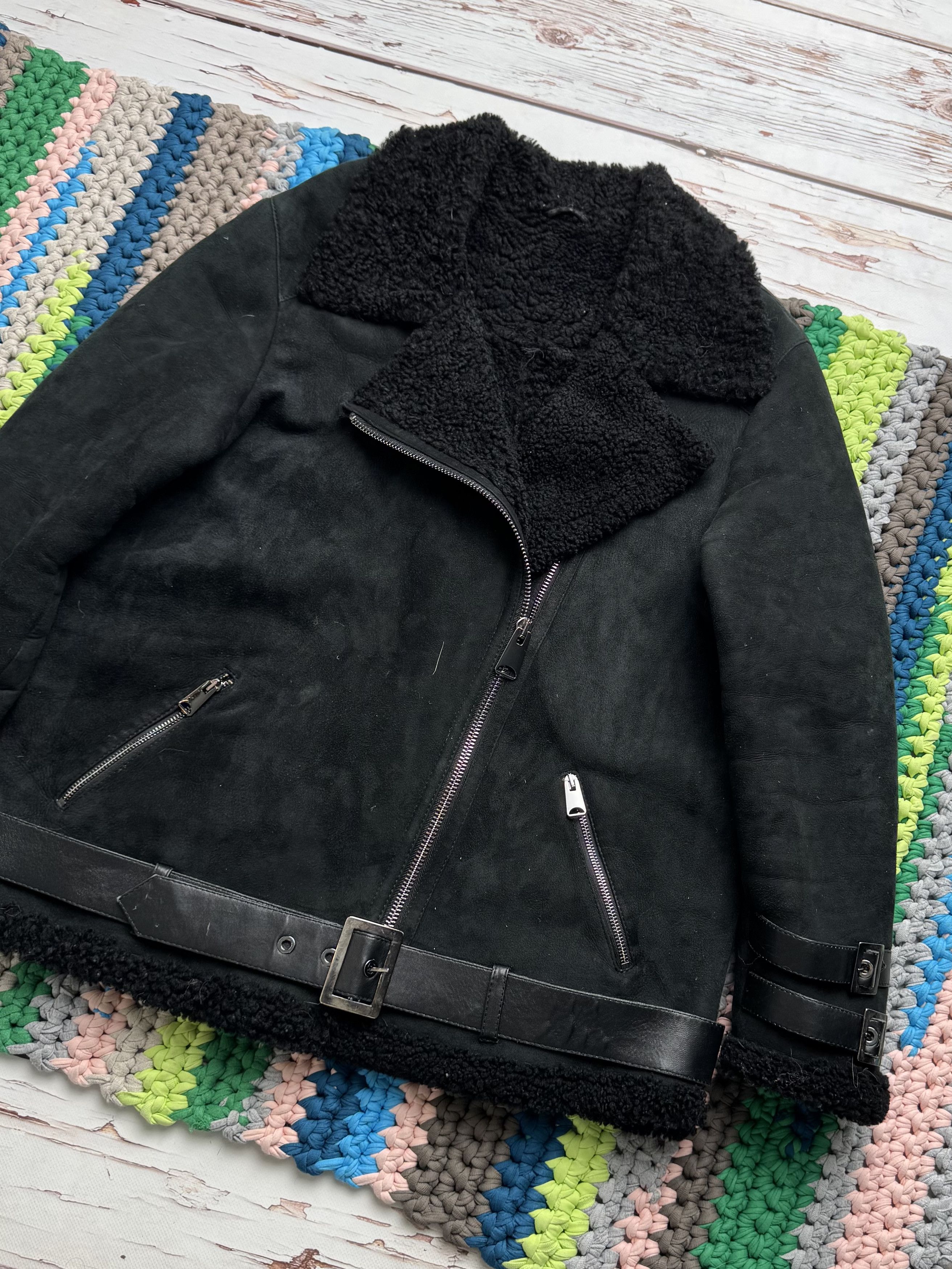 Vintage Vintage Real Sheepskin Coat With Belts (ET1)(D15) Size L / US 10 / IT 46 - 7 Thumbnail