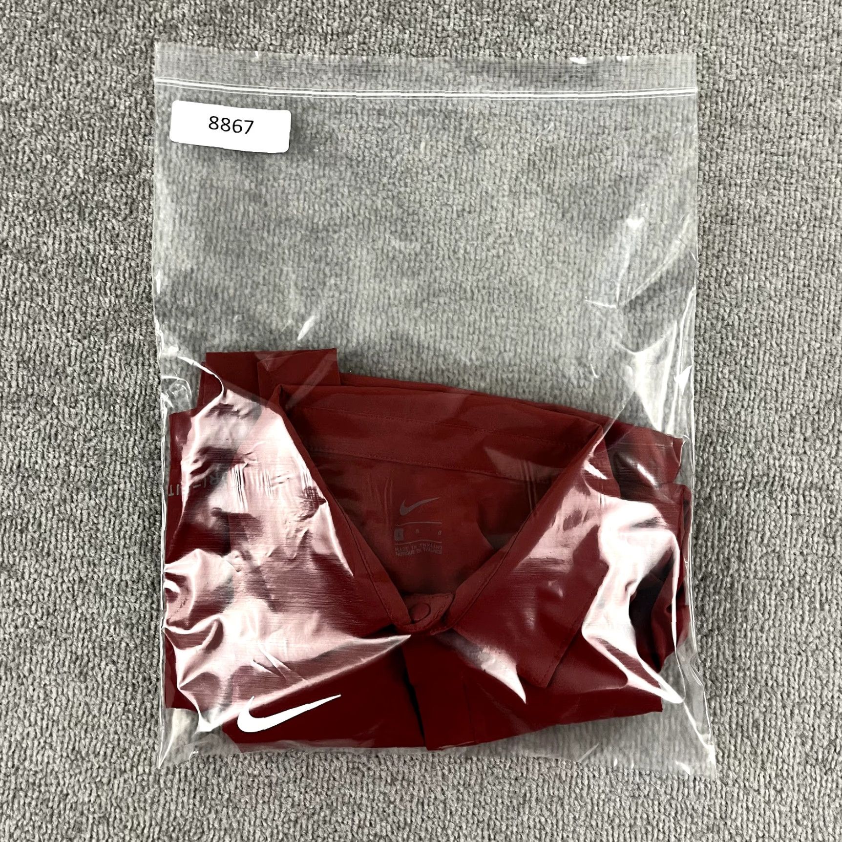 Nike NIKE Polo Shirt Men Large Red Snap Collar Golf Performance Alabama Crimson Color Shirt Mens Red Nike Dri-FIT Golf Size US L / EU 52-54 / 3 - 8 Thumbnail