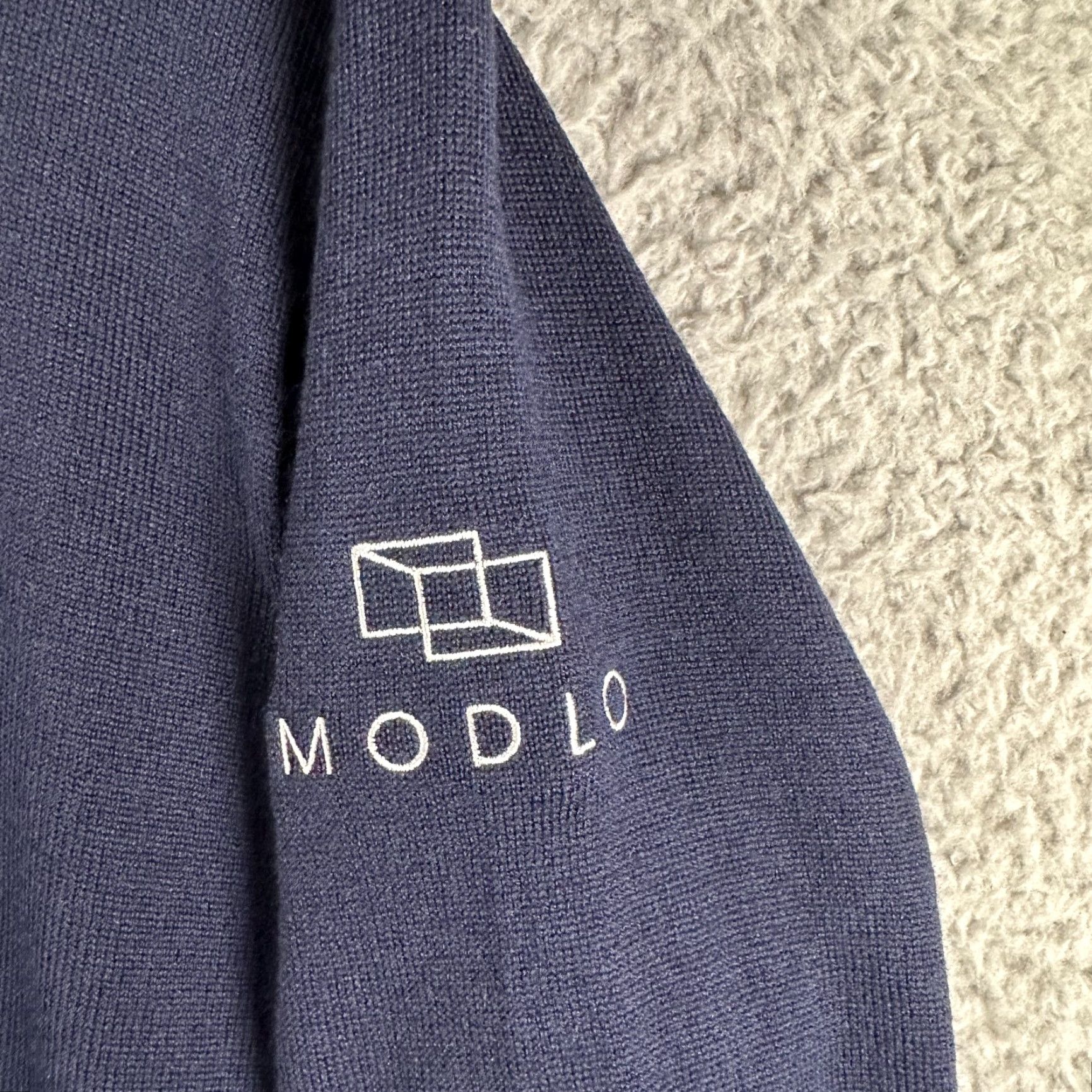Peter Millar VINTAGE Peter Millar 1/4 Zip Sweater Men's Medium Solid Blue Merino Wool Blend Flaw Pullover Zip Mock Neck"} Size US M / EU 48-50 / 2 - 4 Thumbnail
