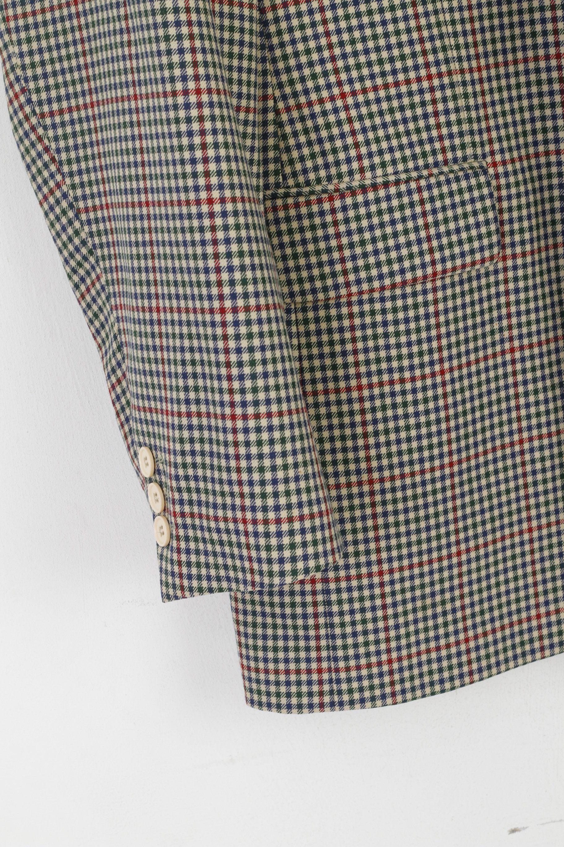Pierre Cardin Pierre Cardin Paris Men 98 40 Blazer Green Wool Vintage 3070 Size 40R - 6 Thumbnail