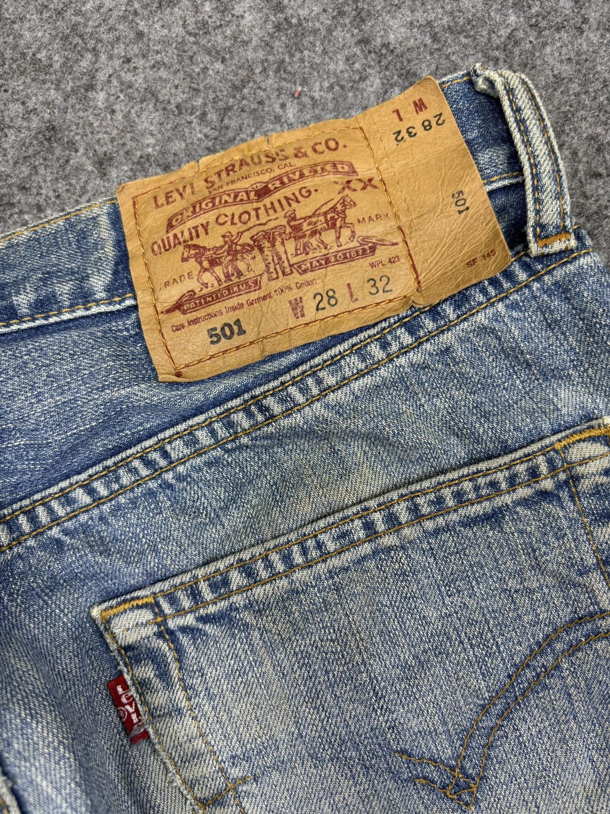 Levi's 💥Thrashed💥Vintage Levis 501 Crazy Rework Denim F823 Size US 28 / EU 44 - 13 Thumbnail