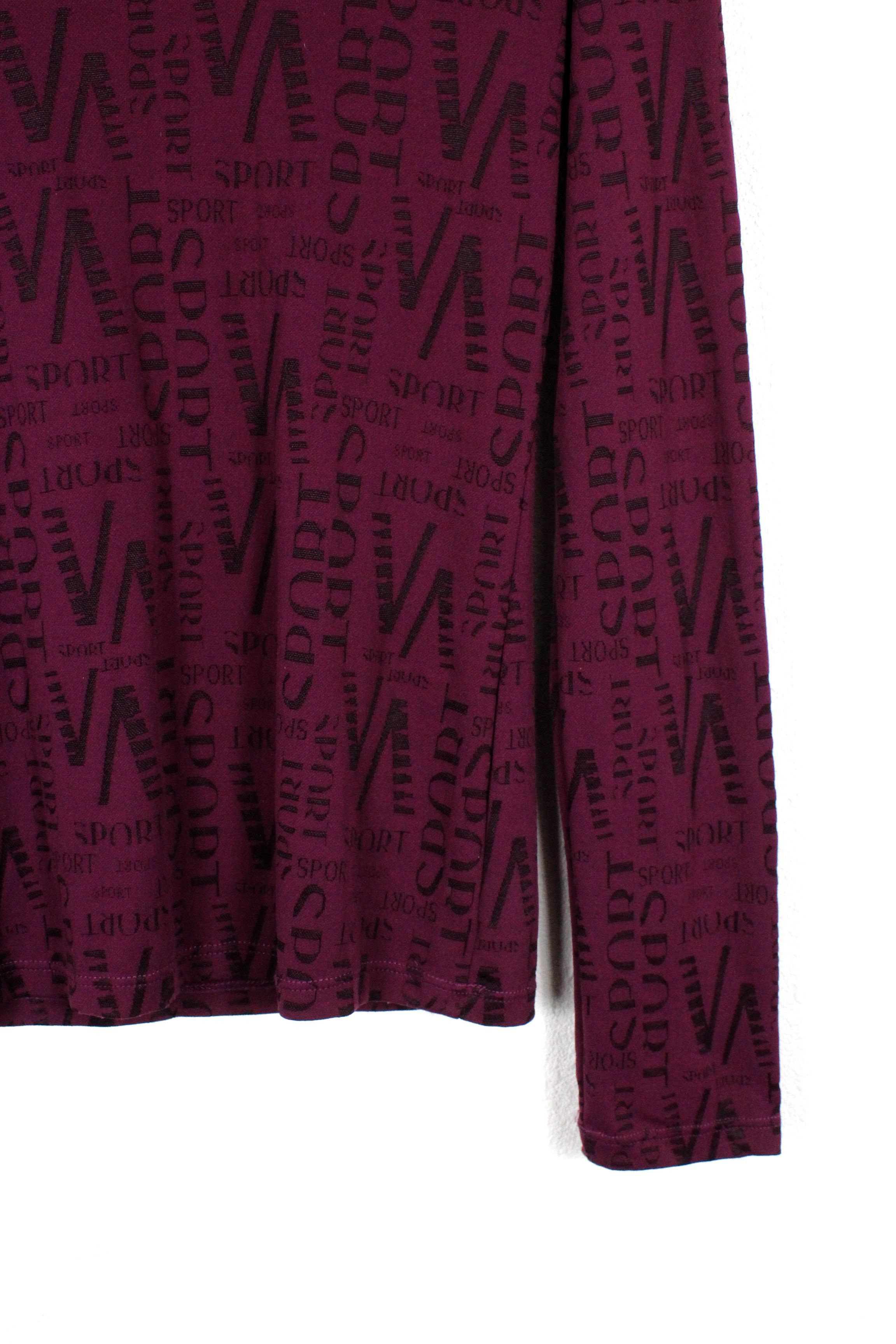 Versace × Versace Jeans Couture Womens Versace SPORT Purple Monogram Logo Nylon Top Jumper Size M / US 6-8 / IT 42-44 - 3 Thumbnail