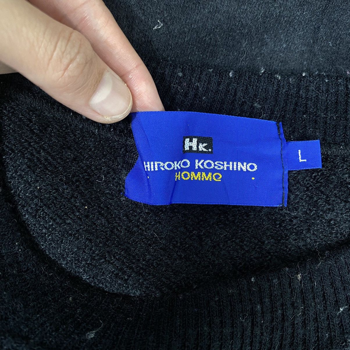 Hiroko Koshino Homme HIROKO KOSHINO Homme Embroidered Brand Black Sweatshirt Size US L / EU 52-54 / 3 - 4 Thumbnail